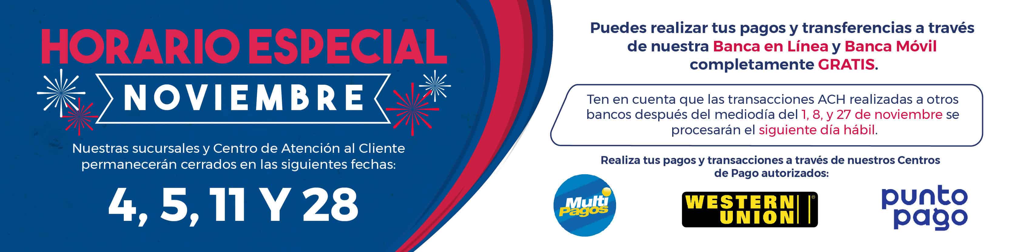 banner horario especial